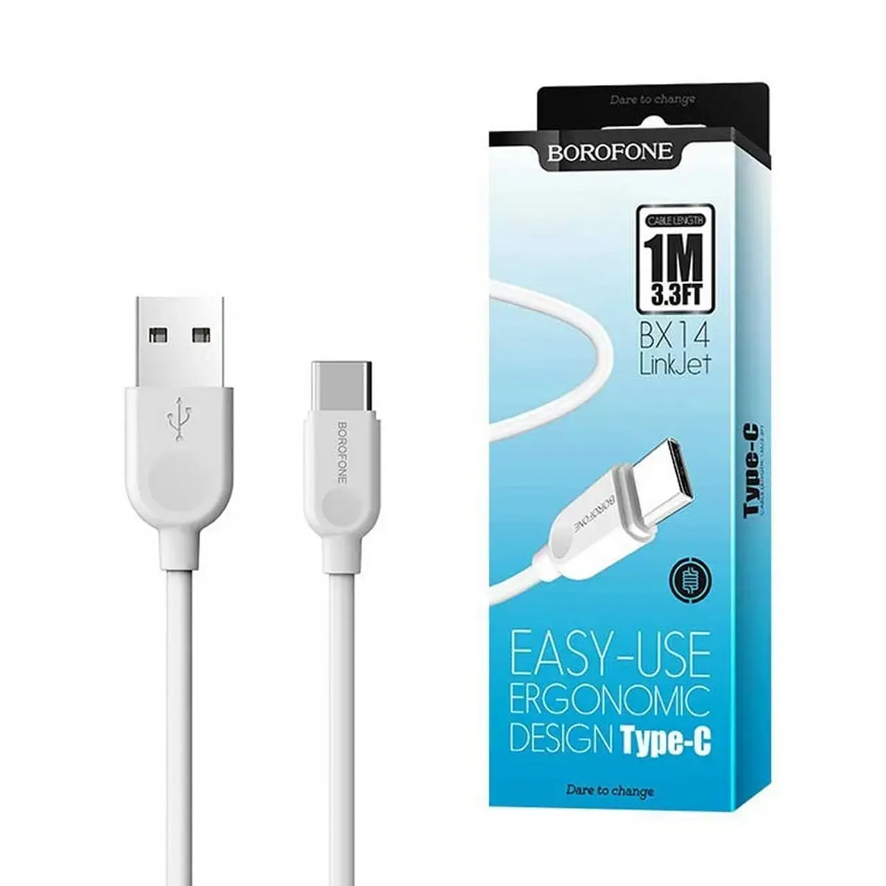 BOROFONE BX14 LinkJet USB Cable Type-C L 1M - White