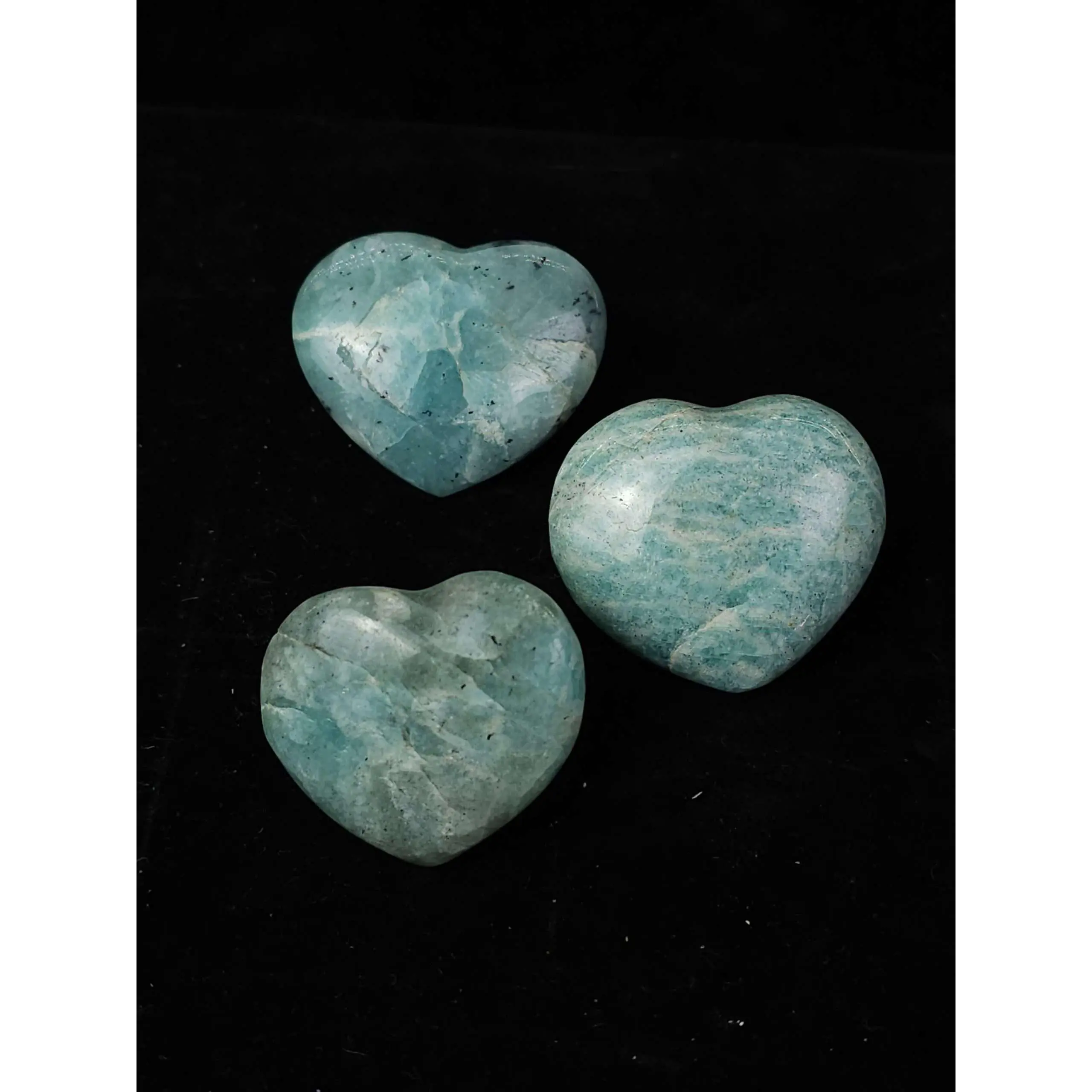 Amazonite Polished Heart Carving - 4cm