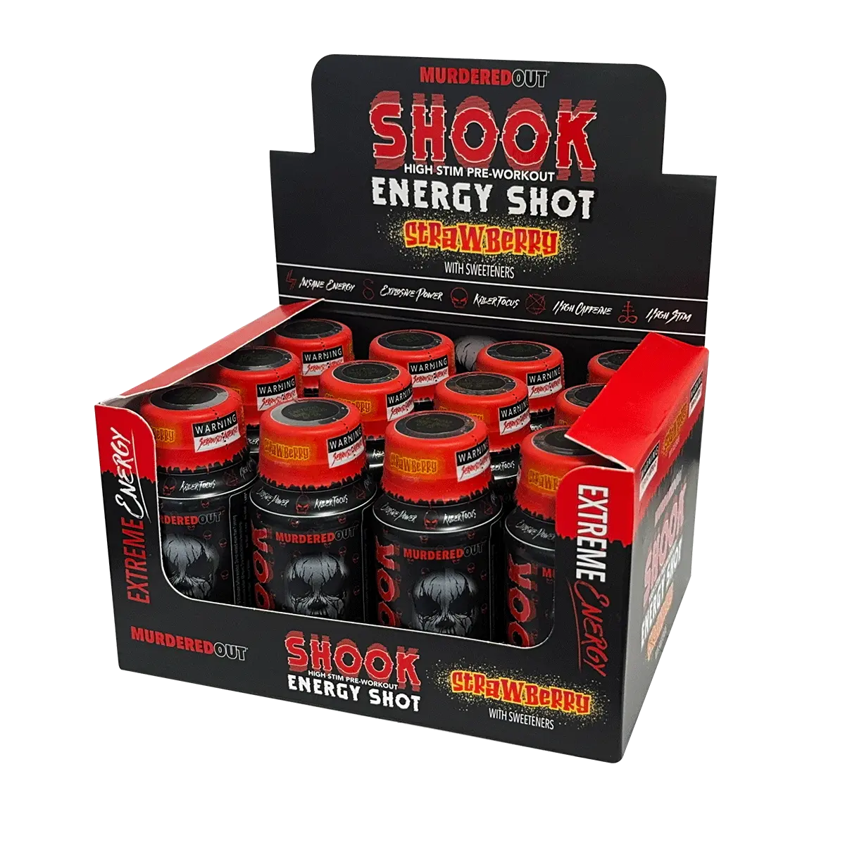 MURDERED OUT SHOOK ENERGY SHOT 12X60ML