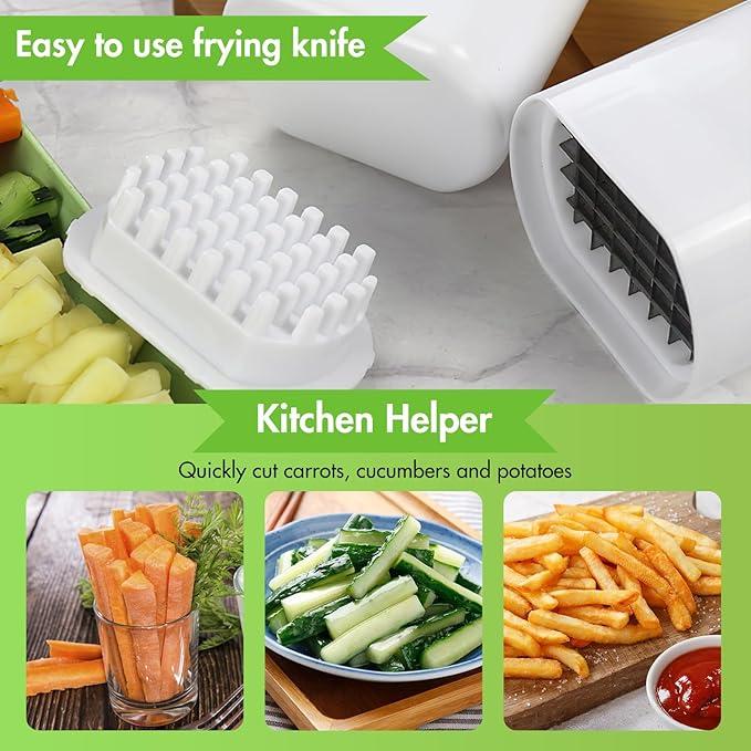 Potato Chopper Chipper Vegetable Cutter French Fries Maker Slicer Kitchen Tool 6