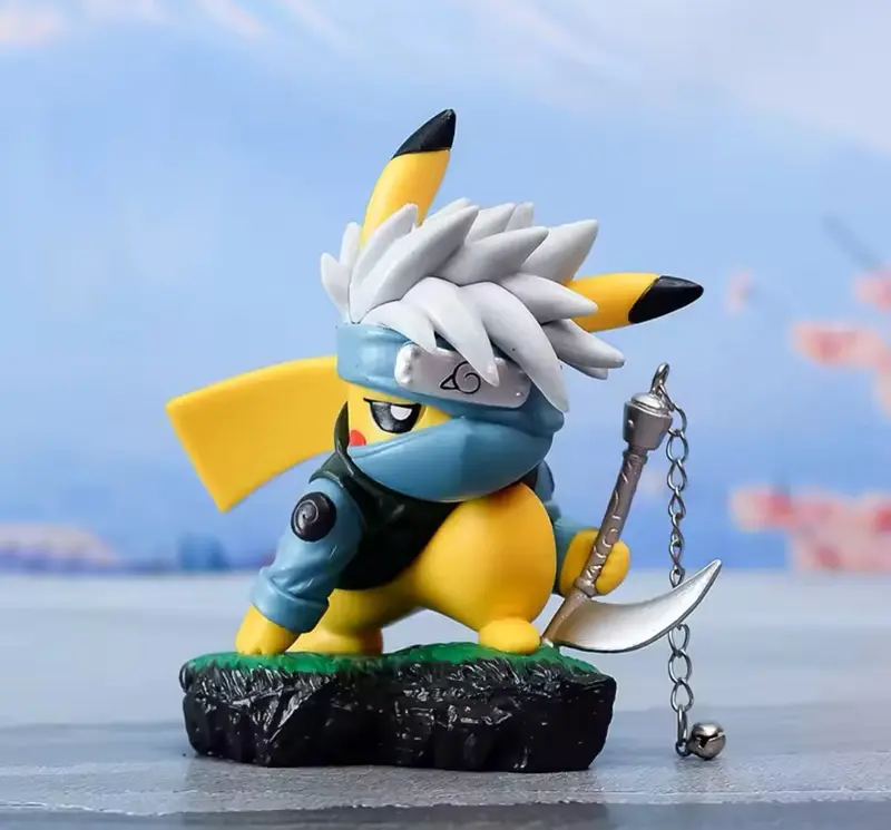 Kakashi Hatake Naruto Pikachu Figurine - Anime Toy Figure for Naruto & Pokemon Fans 5