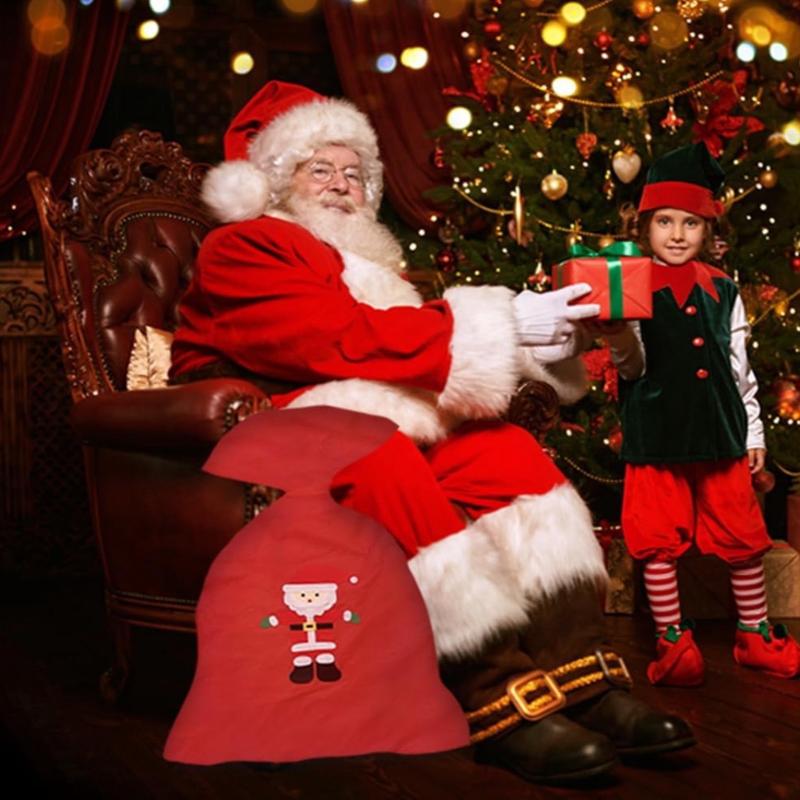 AtoZ MarketPlace Deluxe Felt Christmas/Xmas Santa Sack with Santa on the sack. Ideal Pre (60X90CM) Gifts Ornaments Decor Decoration 5