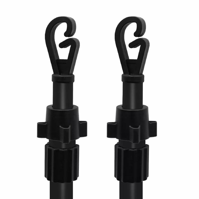 2 X Extending Clothes Prop Washing Line Pole Galvanised Heavy Duty Support 2.4m Accessories Hanging Laundry Metal Pack Set Room 4