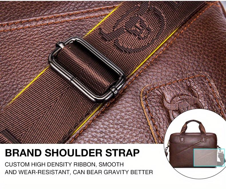 Product Introduction of BULLCAPTAIN Men's Leather Briefcase Multifunctional Handbag 49