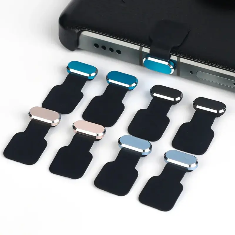Self-Adhesive Metal Type-C Dust Plugs for All Type-C Devices – Anti-Dust Protector for Apple iPhone 15 Pro Max/15 Plus/15 Pro, Samsung Dustproof Cover –  Dirt in Charging Port – Protection for Smartphones, Tablets & More Durable Cellphone 3
