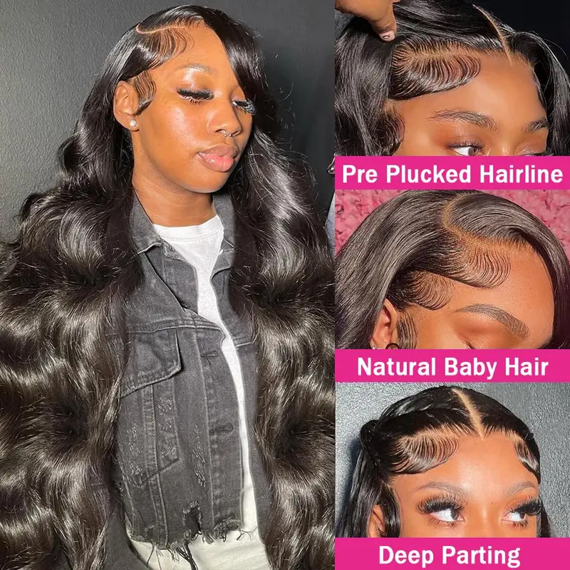 Body Wave Human Hair Lace Front Wigs 360 13x4 13x6 HD Transparent Lace Frontal Wigs Human Hair 6x4 5x5 Glueless Lace Closure Wig 3