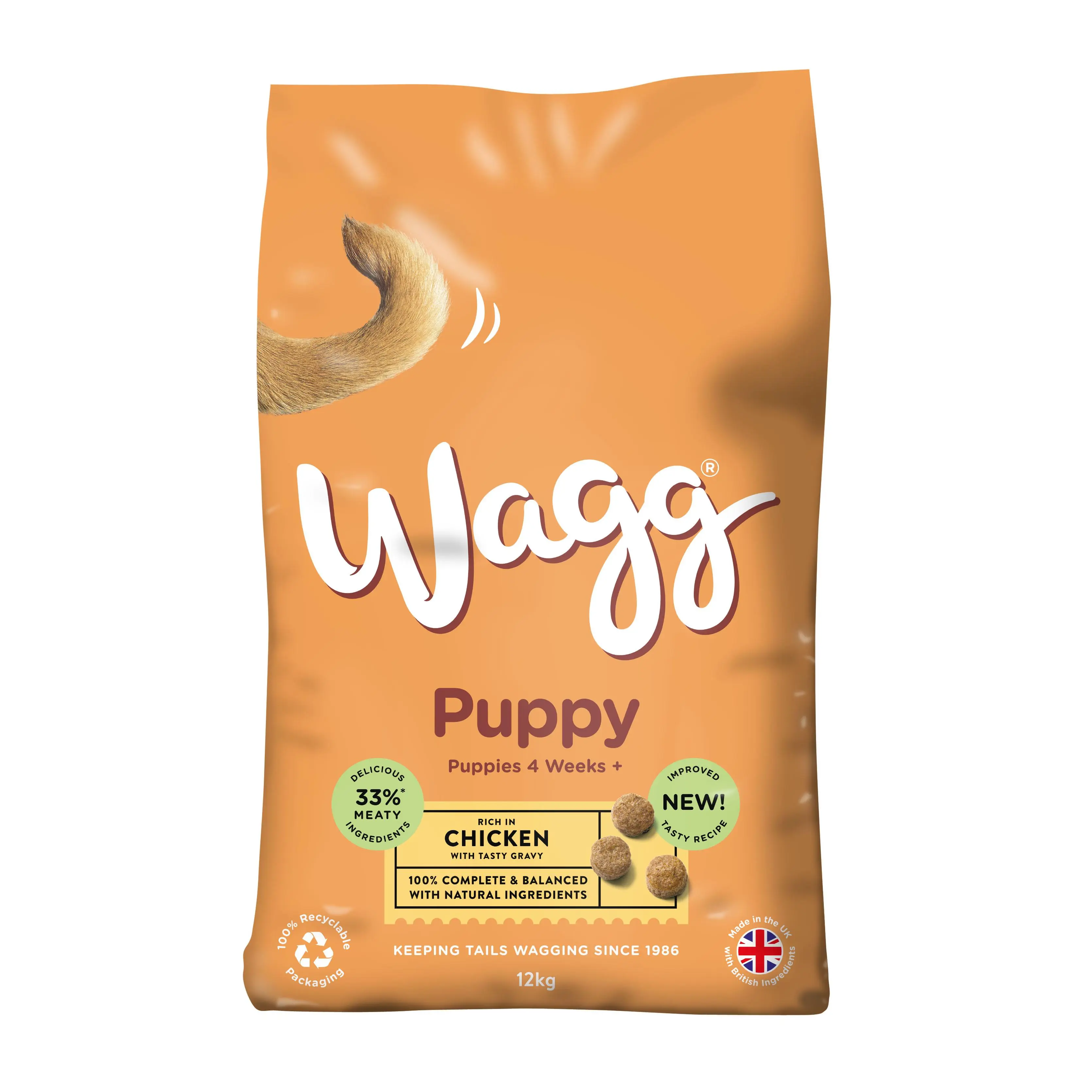 Wagg Puppy 12kg - Complete Nutrition with High Protein for Strong Muscles and Healthy Bones