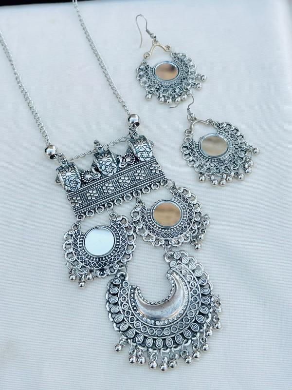 Product Introduction of oxidised jwellery sets silver 1