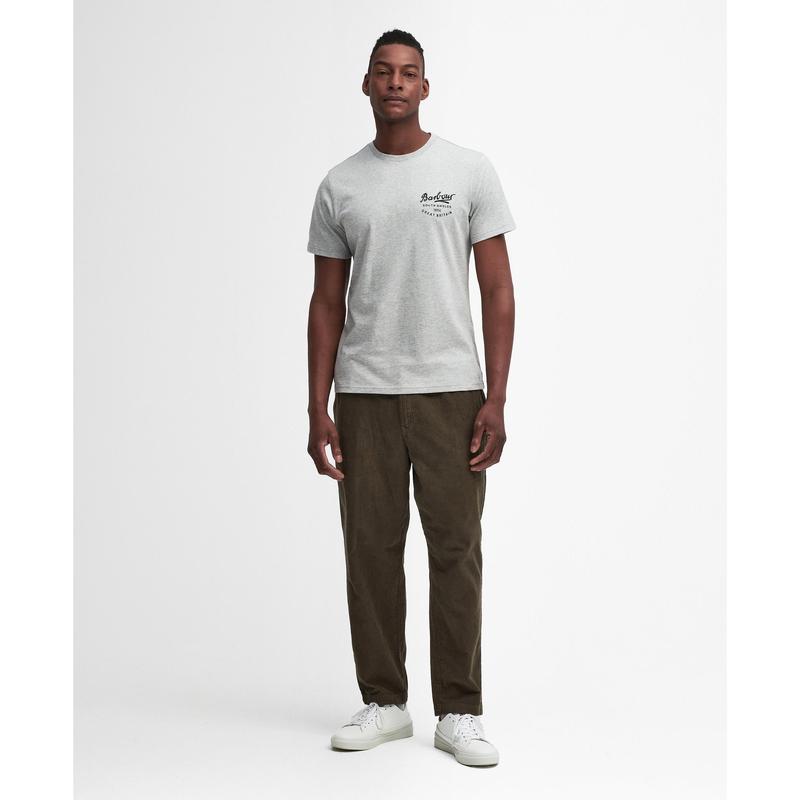 Barbour Men's Script Graphic T-Shirt - Grey Marl 4
