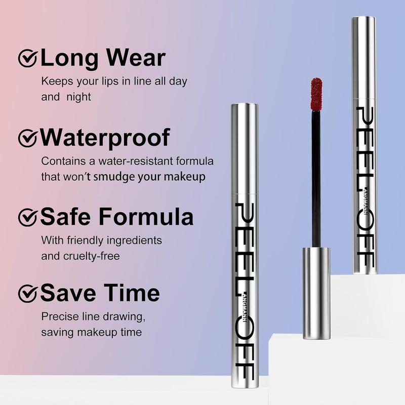 Cilrofelr Peel Lip Liner Set - Rose Shade, Waterproof & Smudge-Proof Matte Lip Liners - 3 Colors Gift Makeup for Girls - Eyeliner, Lipliner 2