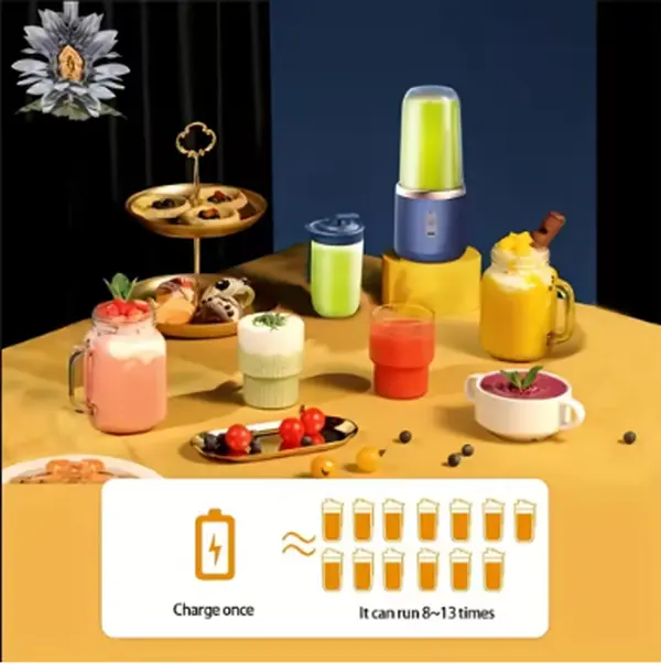 Portable Blender Bottle Electric 6 Blades Multifunction Juice Blender Fresh Juice Smoothie Blender Ice CrushCup Food Processor 0