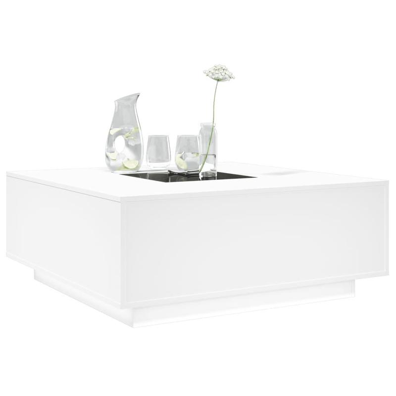 Coffee Table with Infinity LED White 100x100x40 cm 4