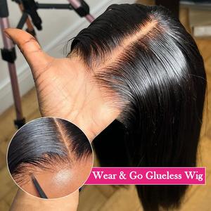 Glueless Wigs Human Hair Pre Plucked Pre Cut 13x6 Lace Front Wigs Human Hair 180 Density Straight Human Hair Wigs Pre Plucked 13x4 Frontal Lace Straight 6x4 Glueless Wigs Human Hair For Women
