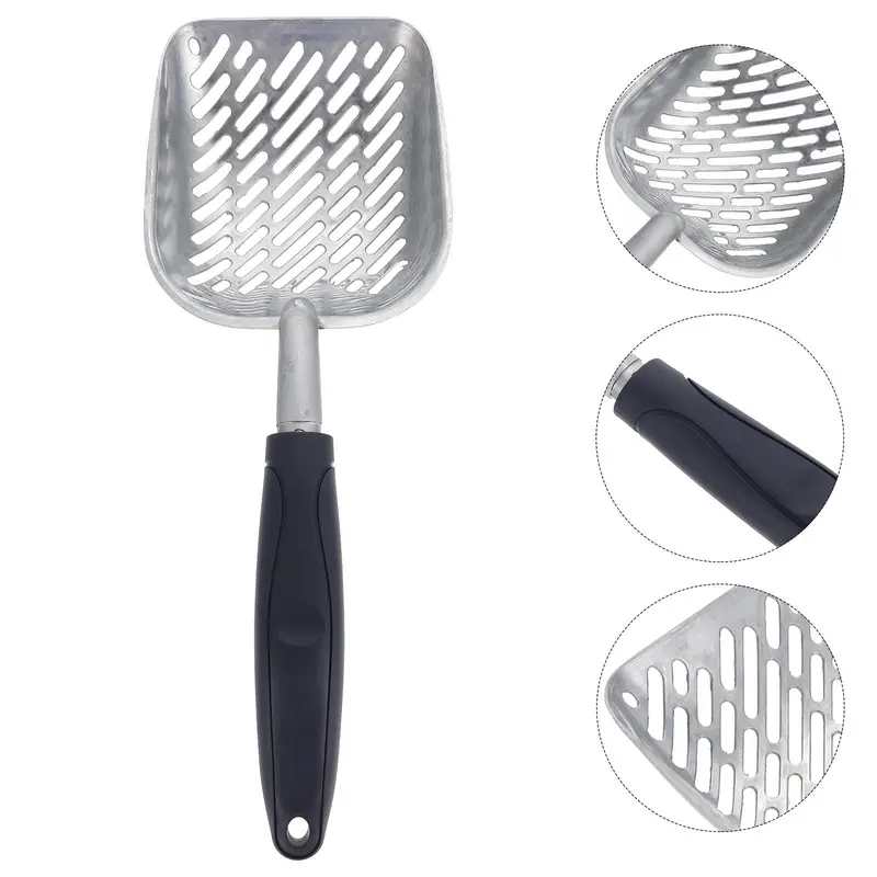 Aluminum Alloy Cat Litter Scoop - Fine Mesh Sifter Poop Shovel for Pet Toilet Cleaning, Durable Kitten Litter Shovel 1