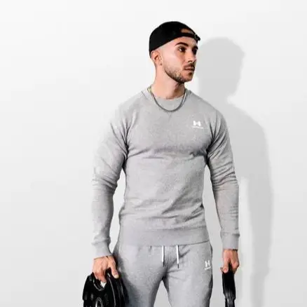 GREY SWEATSHIRT- WHITE LOGO
