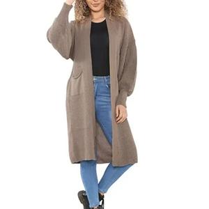 Chunky Knitted Baloon sleeve Maxi Cardigan Womenswear Comfortable Knitwear Causal autumnal fits