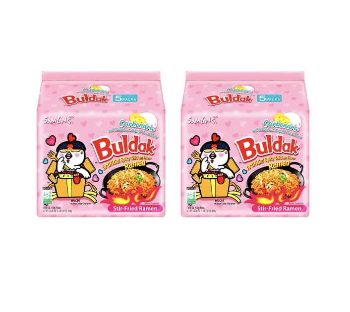 Halal Samyang Buldak Hot Chicken Carbonara Noodles (10 PCS) | Spicy Instant Buldak Ramen | Fire Noodles Buldak Bokkeum | Pansit Food | Halal-Certified Samyang Ramen for Quick & Easy Meals 6