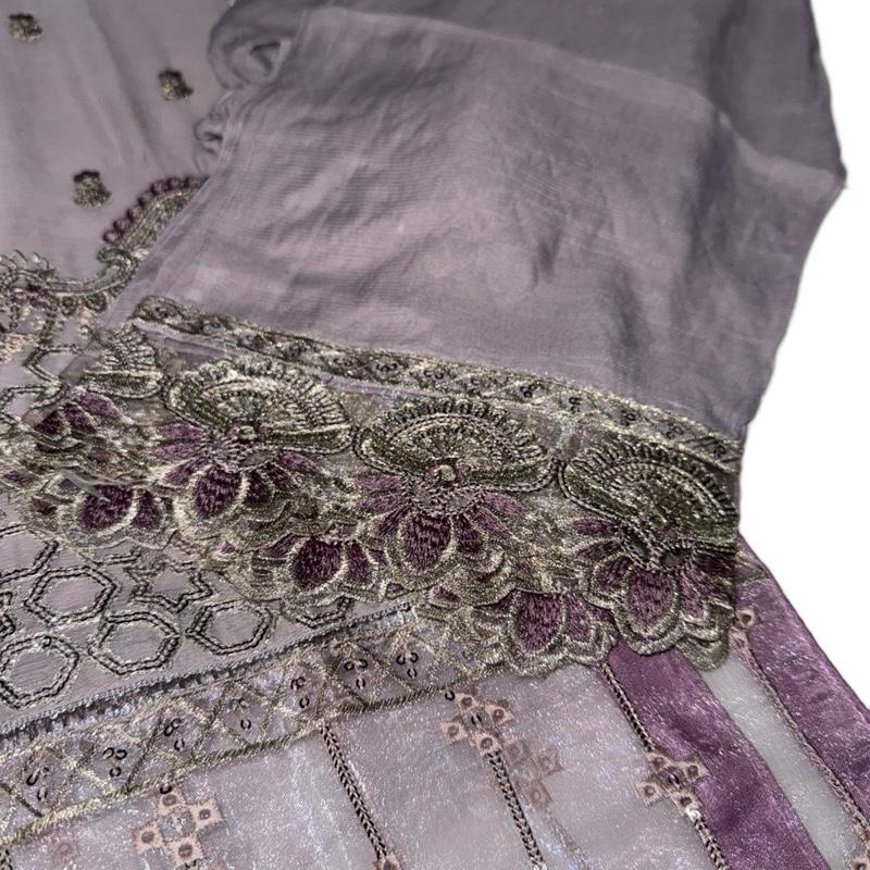 RAYA (EID) Fancy salwar kameez dress 3 piece Pakistani chiffon embroidered heavy stonework wedding edt embellished S-XL 7