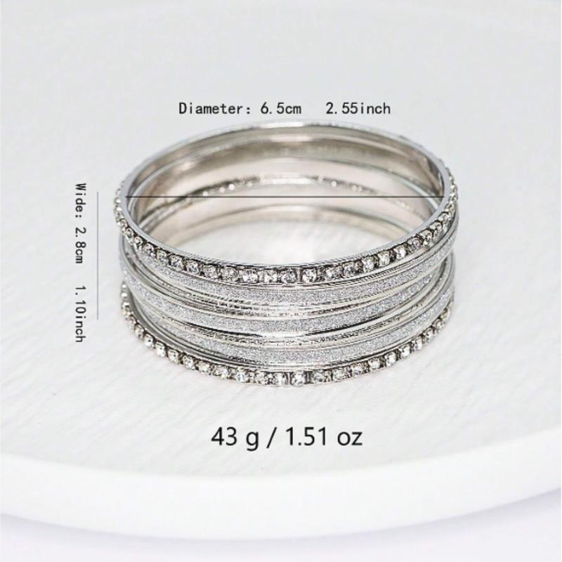 Fashion Starry Sky Theme Bracelet for Women, Silver, Party and Daily Wear Jewelry with Rhinestone Patch in Sandblasted Finish Made of Alloy Material 4