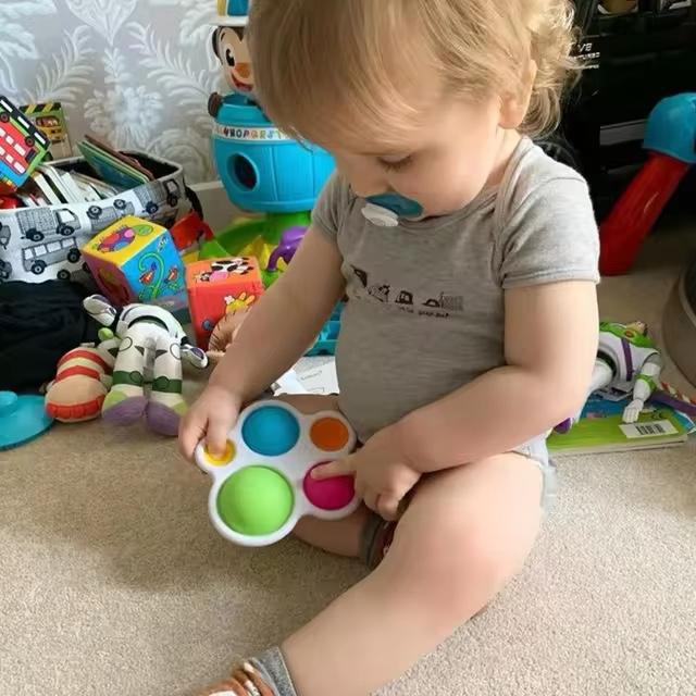 Product Introduction of Infant Baby Toys Montessori Exercise Board Rattle Puzzle Colorful Intelligence Early Education Intensive Training Fidget Toys + kids + accessories + tools + rattle + puzzle + maternity + baby + fidget +poppy 17