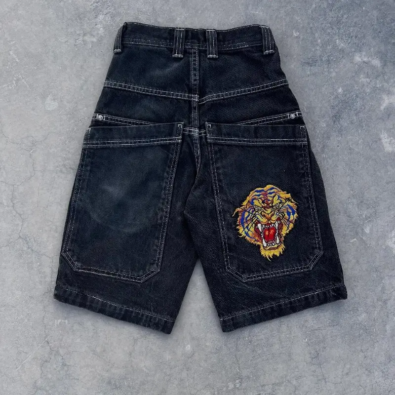 Y2K Baggy Shorts vintage American Streetwear printing Denim Shorts 2000s Hip Hop Men Women Casual Basketball Shorts Streetwear 5