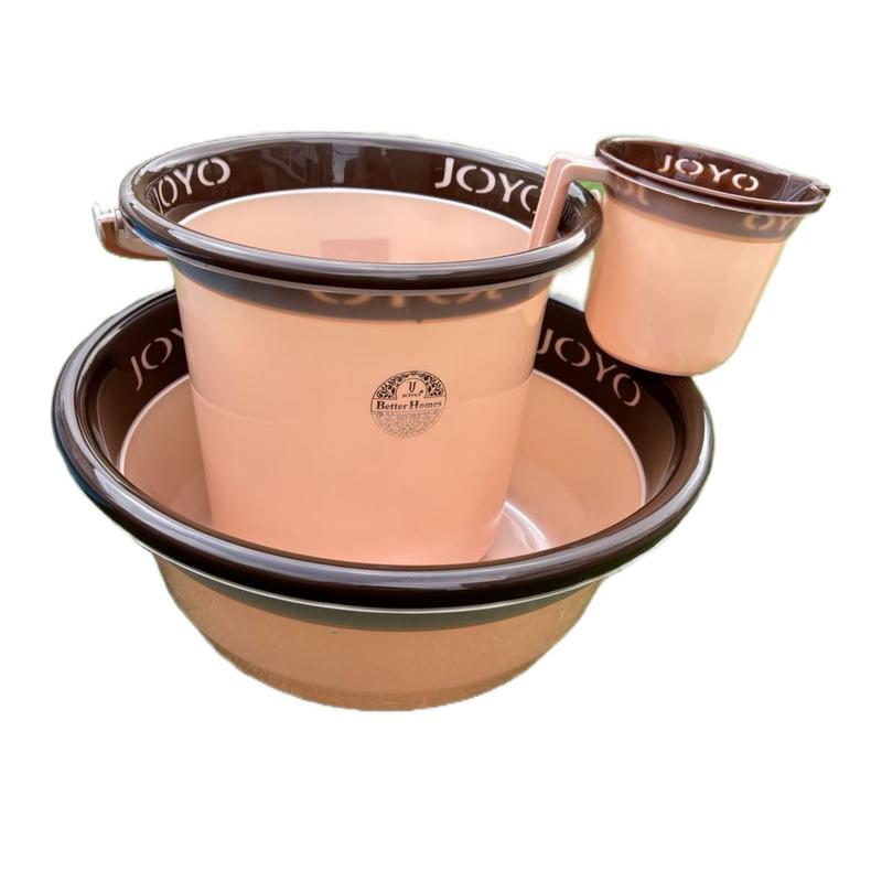 Joyo Bucket Bowl and Jug Set - 13L Bucket and 40cm Bowl with 1100ml Jug - Drinkware 4