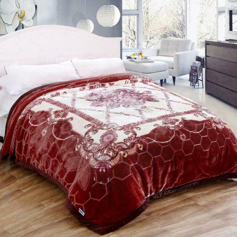 2 Ply Reversible double sided Blanket Thick Heavy Faux Fur Mink Throw King size 4