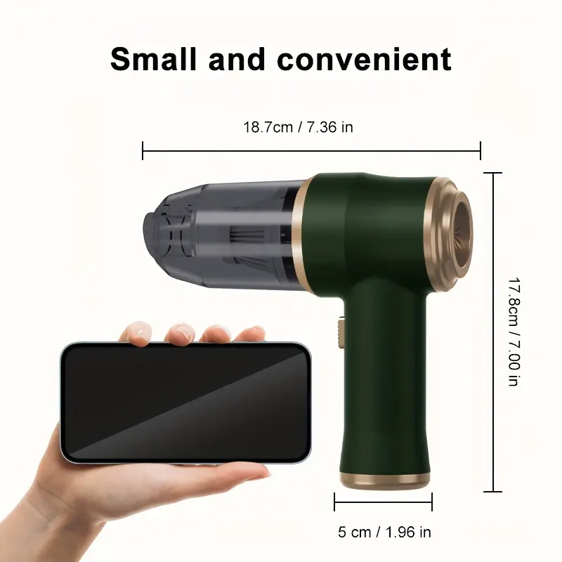 Portable Cordless Handheld Vacuum Cleaner, Cyclone Wireless Vacuum Cleaner, Rechargeable Strong Suction Vacuum Cleaner, Suitable For Cars/offices/homes/cleaning Computer Hosts, Keyboards, Pet Hair, Window Crevices, Equipped Usb 4
