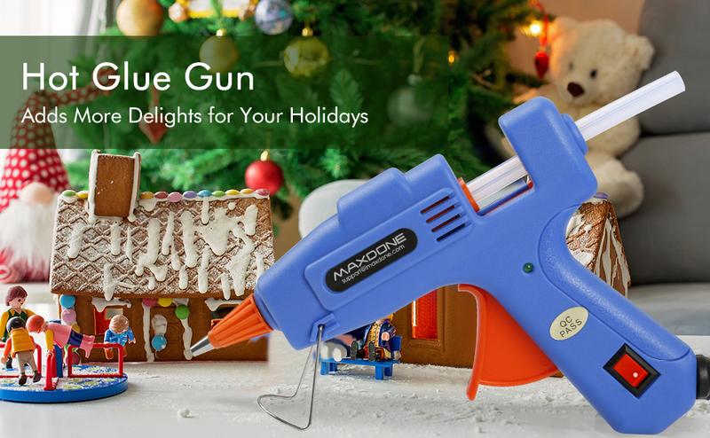 Product Introduction of Hot Glue Gun Mini Glue Gun with 30pcs Glue Sticks 7 mm x 130 mm Upgraded Version, 20W Hot Glue Gun Blue Fast Heating for DIY Craft Projects and Home Quick Repairs 11
