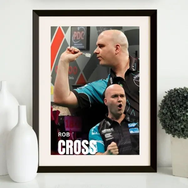 Darts, Sports poster, Dart Poster Prints, Rob Cross, man cave, Game Lounge Wall Art, Dartboard Art,poster #19 3