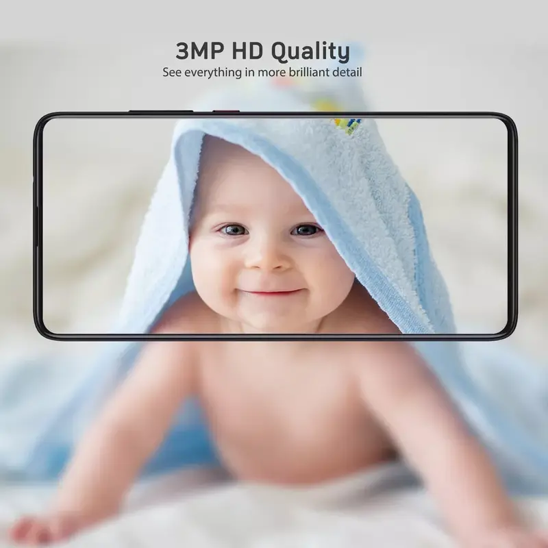 Baby Monitor PTZ WiFi Camera Indoor CCTV Camera 2MP 2Way Talk Auto Tracking 4
