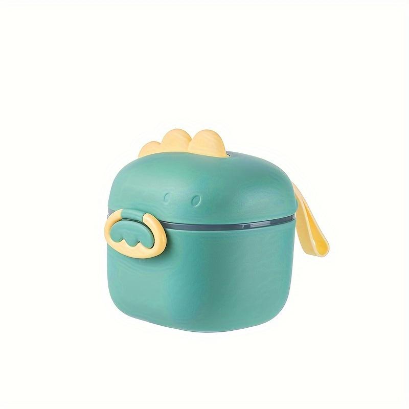 1pc, Dinosaur-Themed Large Capacity Milk Powder Dispenser, Portable Double Layer Thickened Formula Container For Infants, Sealed Storage With Scoop, Plastic, BPA-Free 4
