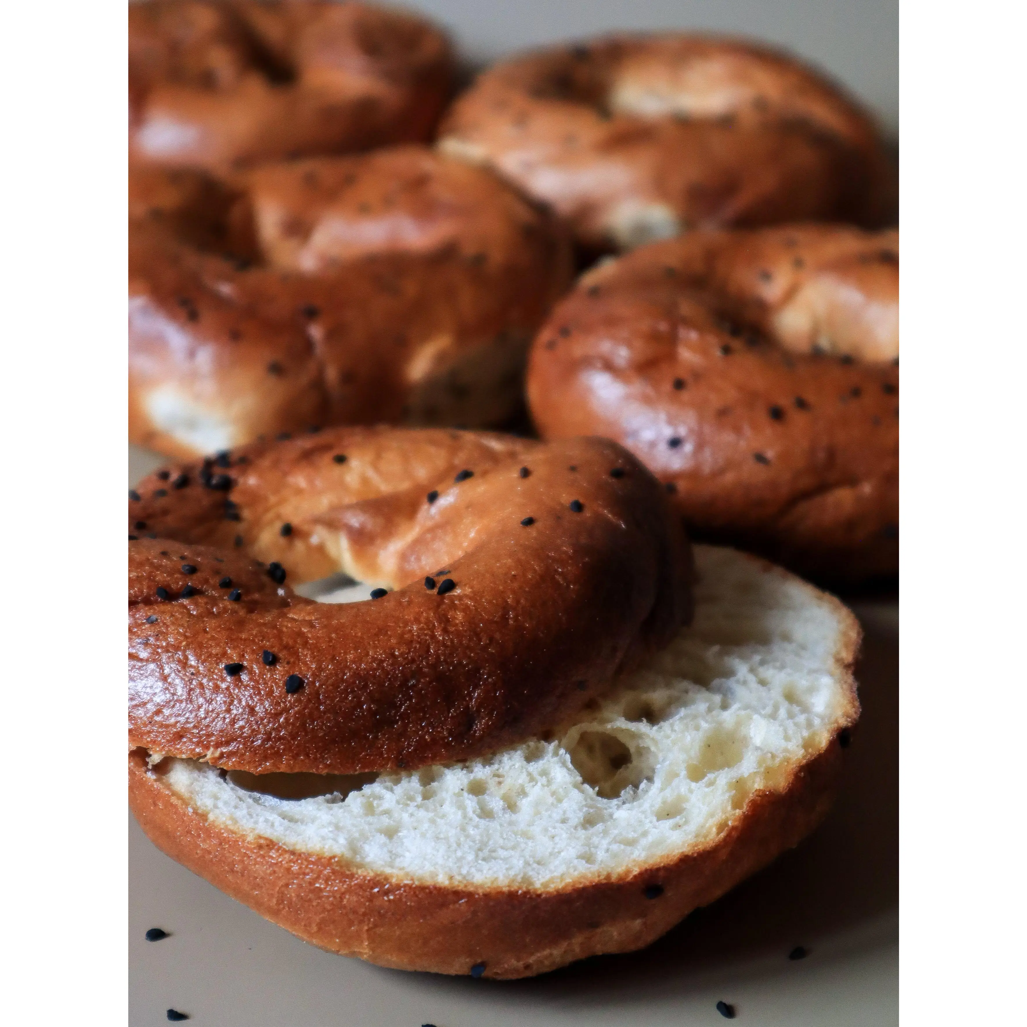 Nigella Seed and Garlic Bagels- Gluten Free Sourdough (Packet of 5)