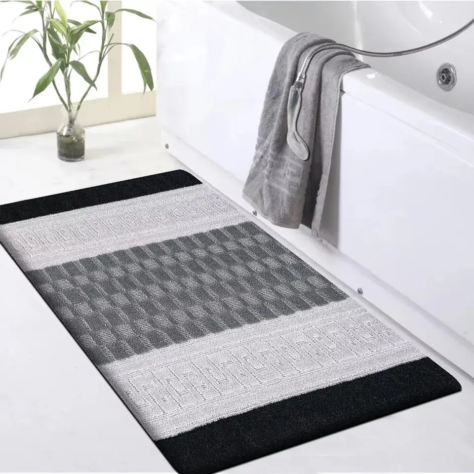 Non Slip Bath Mat Extra Large Bathroom Rug Water Absorbent Toilet Pedestal Mats