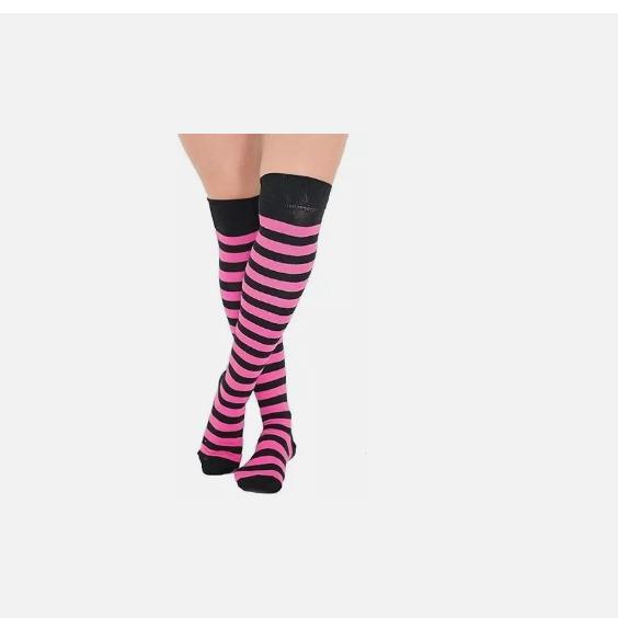 Women's Full Striped Thigh High Stockings - Colourful Over The Knee Socks - Underwear, Womenswear 7