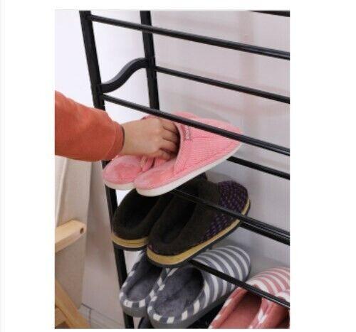 Shoe Rack 10 Tier Lightweight & Portable Storage Solutions Black or White 4