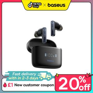 Baseus Bowie 30 Wireless IPX4 Waterproof Sport Bluetooth Earphone With -50dB ANC Powerful Bass Super Long Battery Life - Active Noise Cancelling, Audio