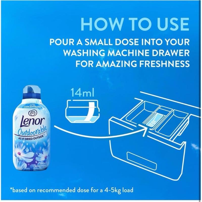 Lenor Outdoorable Fabric Conditioner Spring Awakening 440 Washes, 770ml x 8 - Ultra Concentrated Freshness - 100% Recycled Bottle - Household Supplies Cleaning 2