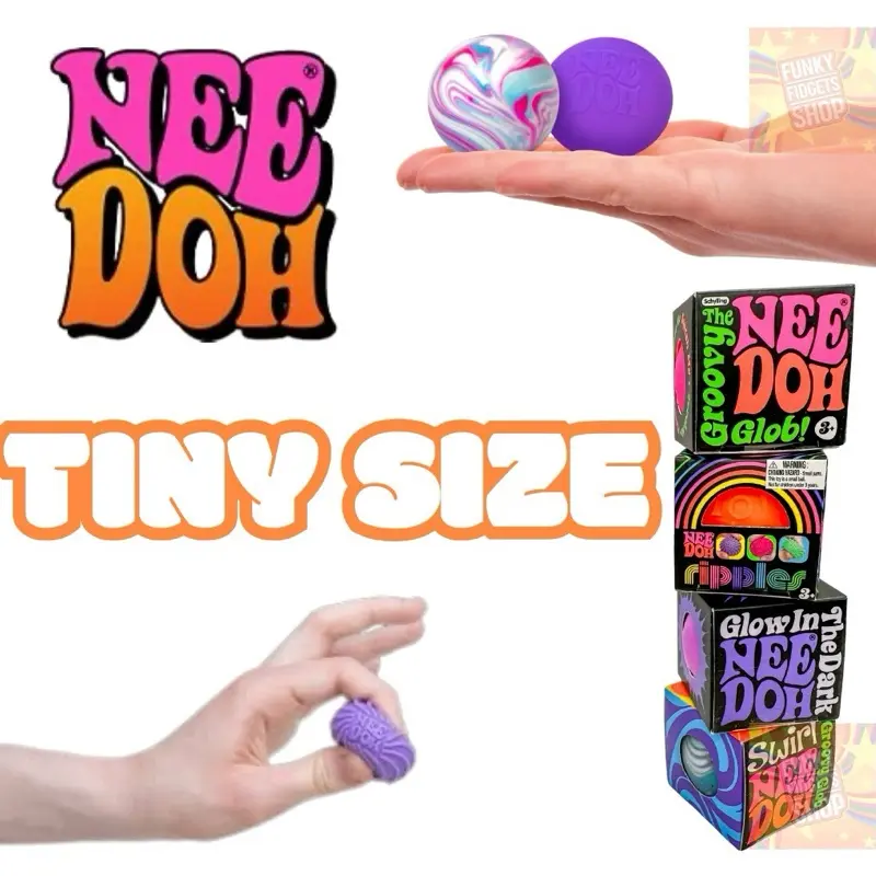 Teenie Tiny Needoh Singles - Glow in the Dark, Swirl, Ripple Pocket Sized Squish