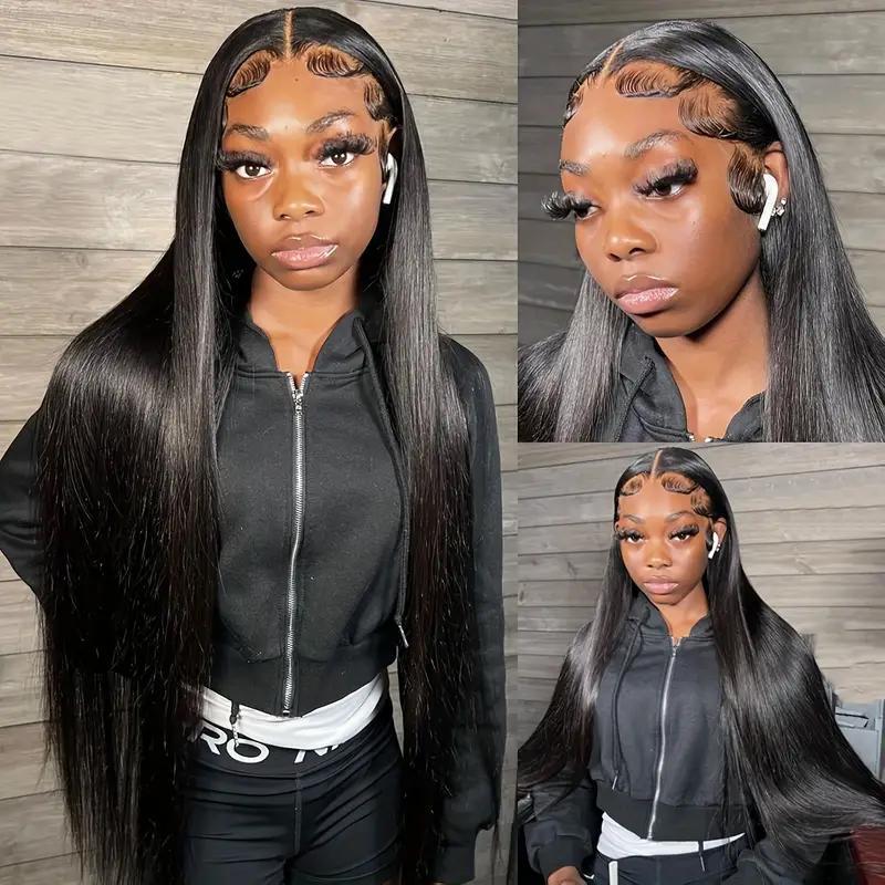 Product Introduction of 360 Full Lace Frontal Human Hair Brazilian Straight 13x4 13x6 HD Transparent Lace Wig For Women Pre Plucked Wigs 4x4 Closure Wig 32
