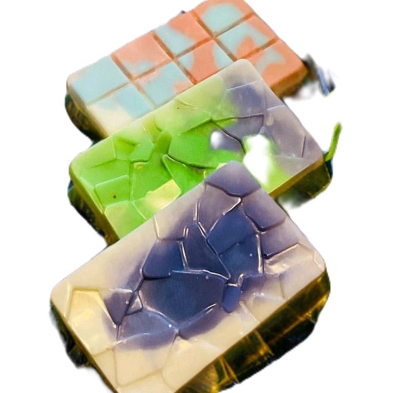 Handmade Soy Wax Medium Snap Bar Wax Melt with Fragrance and Biodegradable Glitter 1