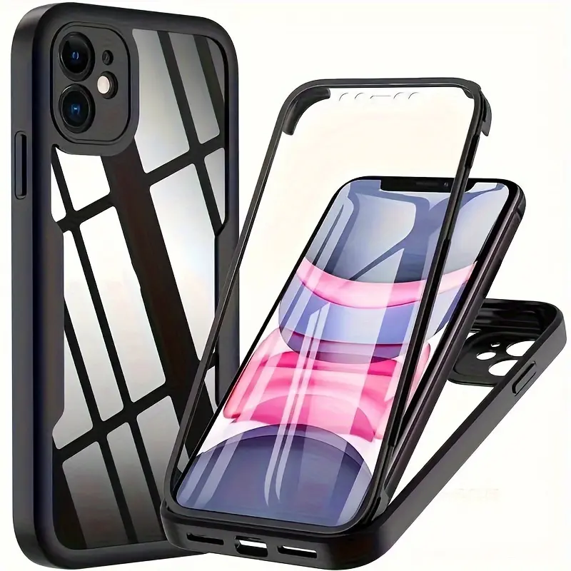 UltimateGuard 360 Full Body Protective Case - Shockproof, Dual-Sided, Transparent PC Material with Integrated Screen and Back Cover - Compatible with iPhone 11, 12, 13, 14, 15,16 Pro Max Series