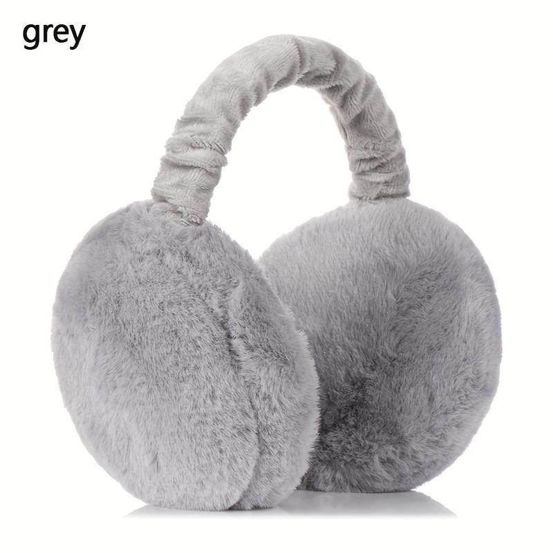 Solid Color Earmuffs Unisex Soft Plush Ear Warmer Foldable Ear Muffs Comfortable Coldproof Earmuffs For Winter Outdoor 5