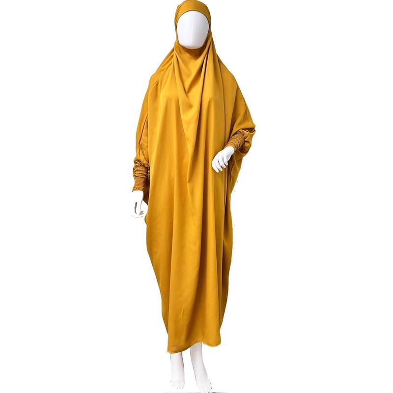ASL-08 Haya - 1 Piece Jilbab Prayer Set with Elasticated Cuff 4