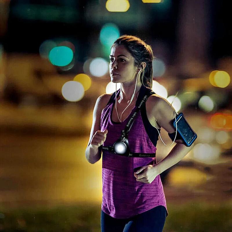 Waterproof Night Running Light, USB Rechargeable LED Chest Light Safety Wearabl 2