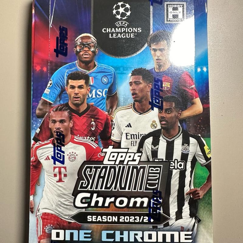 2023/24 Topps UEFA Club Competitions Stadium Club Chrome Soccer Hobby Single Pack(Sports Trading Cards) 0