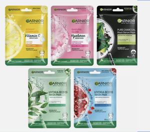 Pack of 5 Garnier SkinActive Hydra Bomb Tissue Masks - Self-Care Collection - Skincare, Hydrating
