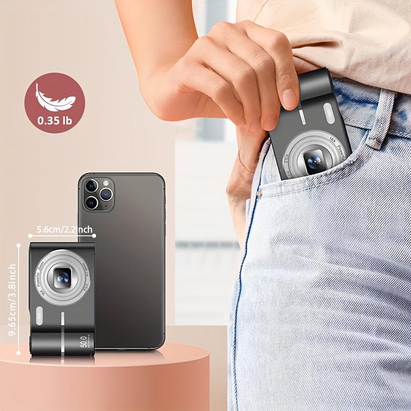 Product Introduction of Upgraded Digital Camera, Auto Focus 50 Megapixel FHD 1080P Kids Camera with 16x Zoom Anti-Shake, Compact Camera for Kids Students Children Girls Boys, Kids Camera with 32GB SD Card 6