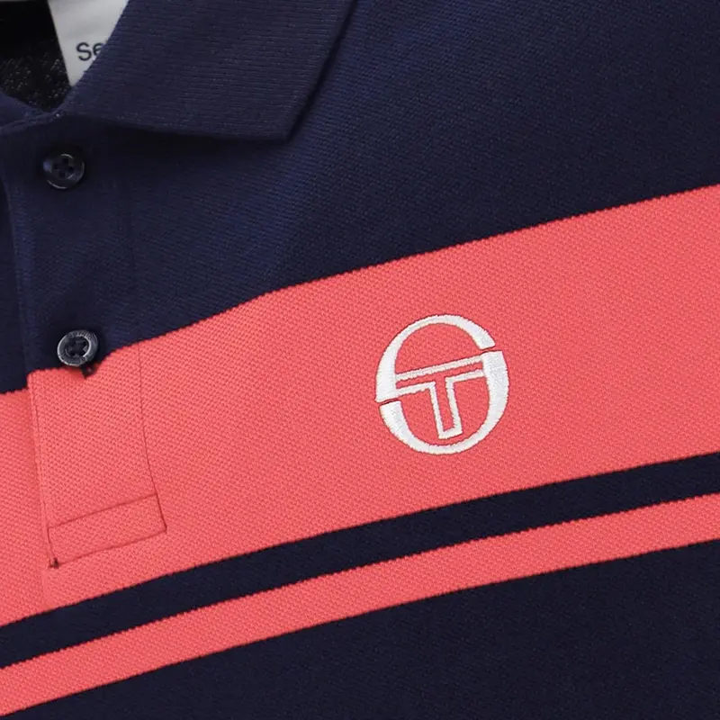 Sergio Tacchini Young Line Polo Shirt Maritime Blue/Dubarry 3