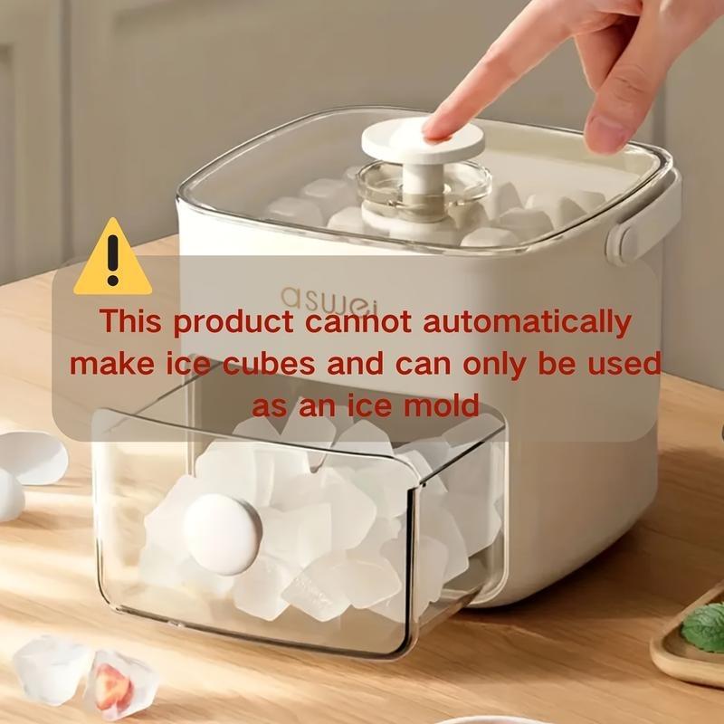48-Cube Ice Maker with Easy-Press Lid - Large Capacity, Double-Layer Design, Food-Grade Plastic Tray, Freezer-Safe - Ideal for Whiskey & Cocktails, Essential Kitchen Gadget 5